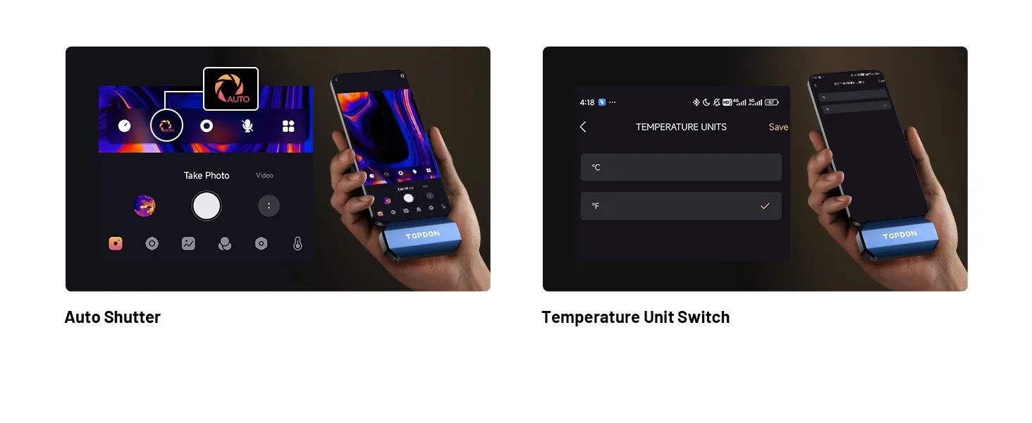 Thermal imaging specifications and technical details infographic